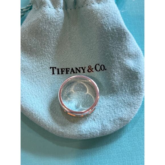 TIFFANY & CO. Atlas 1995 Roman Number 925 Ring Thick Band Authentic US Size 5.75 - Picture 6 of 8